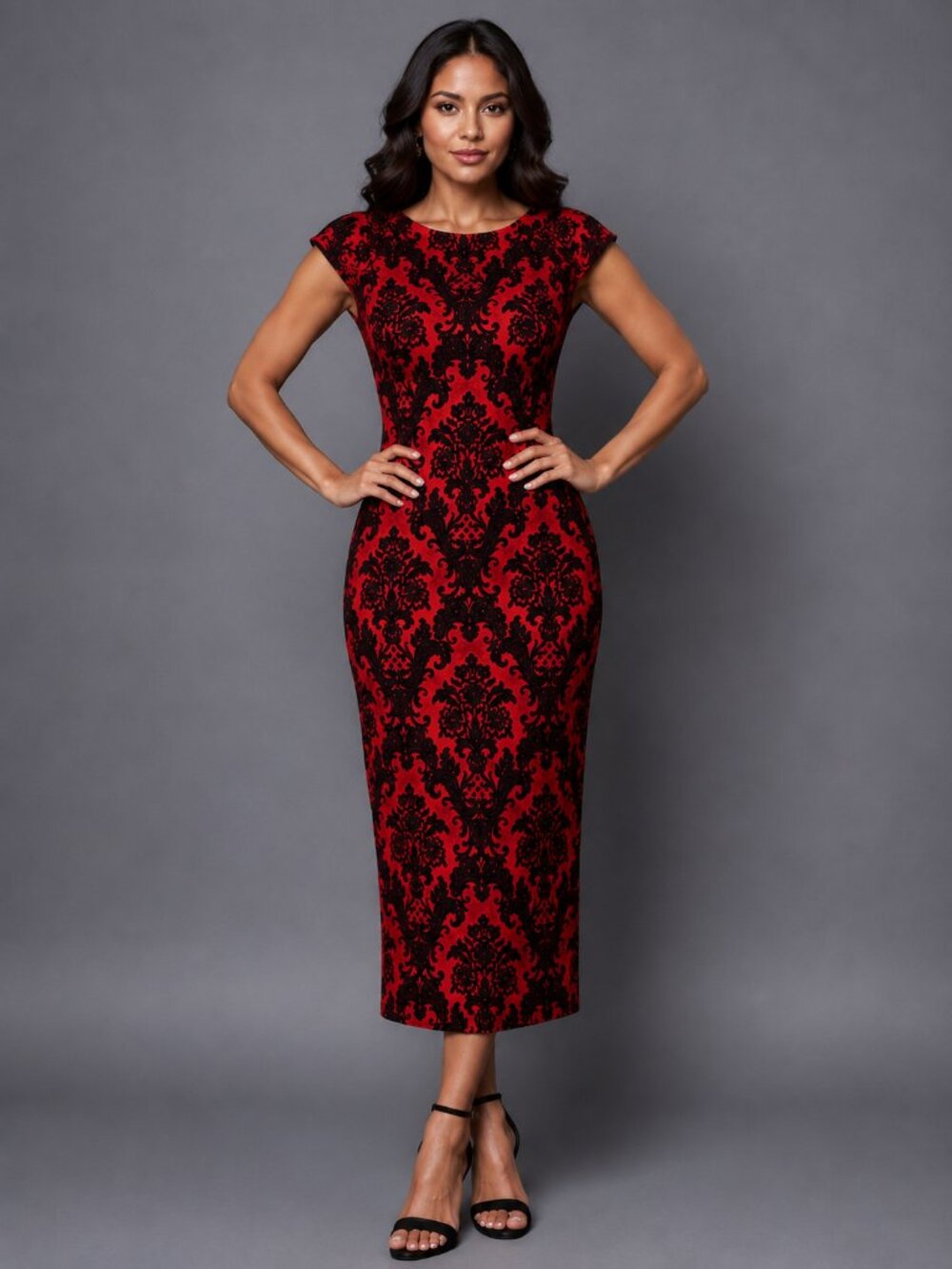 Worthington Red Knee-Length Sheath Dress